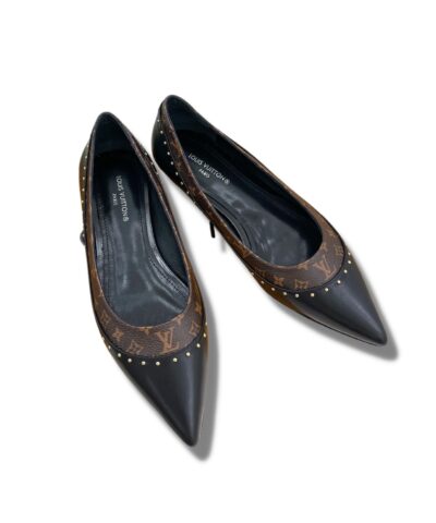Louis Vuitton Signature Flat Ballerina Black For Women 1AACKN