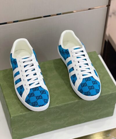 Gucci x Adidas Women's GG Sneakers Light Blue For Women 707861