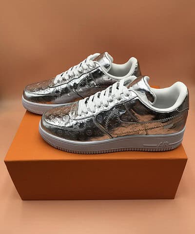 Nike Air Force 1 x Louis Vuitton Silver For Men