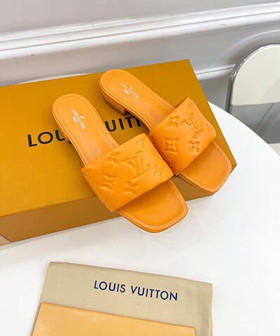 Louis Vuitton Women's Revival Flat Mule Orange For Women LV