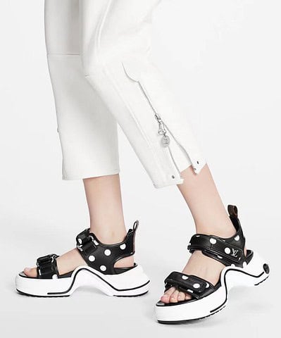 Louis Vuitton Women's LV Archlight Flat Sandal Black For Women LV 1AA0PZ