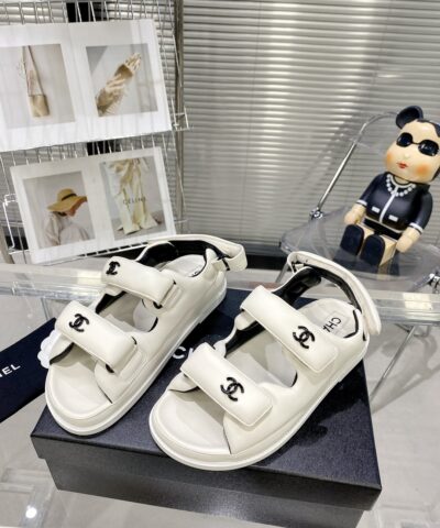 Chanel Women's Sandals With Chanel Logo White For Women
