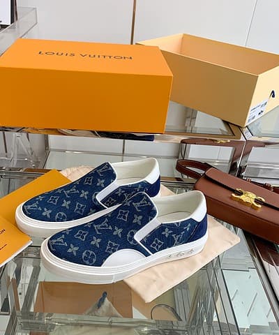 Louis Vuitton Women's Trocadero Slip On Blue For Women LV