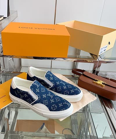 Louis Vuitton Women's Trocadero Slip On Light Blue For Women LV