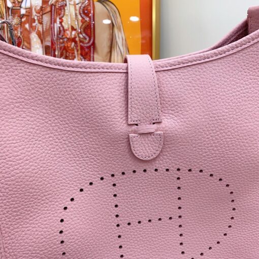 Hermes Evelyne III 29 Bag Pink With Silver-Toned Hardware For Women 11.4in/29cm - Image 3