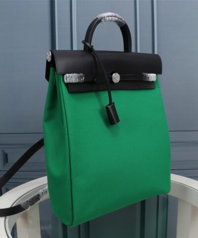 Hermes Buckle Lock Shape Striped Green, Silver Toned Hardware Bag For Women, Women’s Handbags, Shoulder Bags 10.8in/30cm