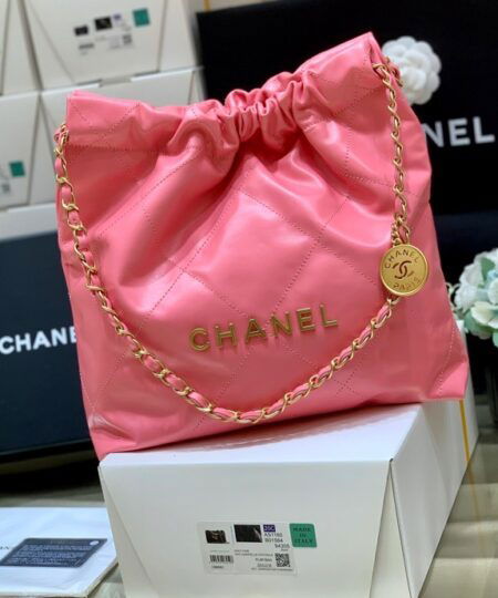 Chanel 22 Handbag Coral Pink For Women 14.4 in/37cm AS3261 B08037 NH621