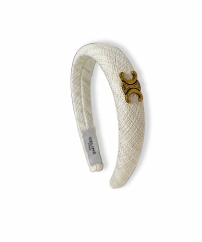 Celine Tweed Hairband White For Women