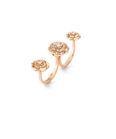 Chanel Extrait De Camélia Transformable Ring Rose Gold For Women J11859