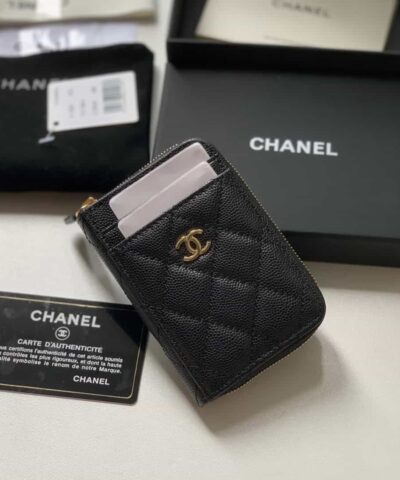 Chanel Zipped Coin Purse Black Bag For Women 10.9cm/4.3in