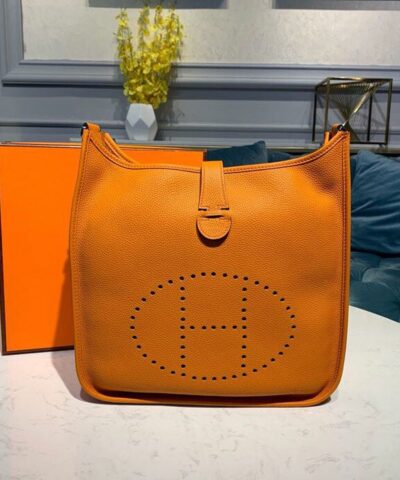 Hermes Evelyne III GM Bag Orange For Women 11.8in/30cm