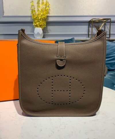 Hermes Evelyne III GM Bag Brown For Women 11.8in/30cm