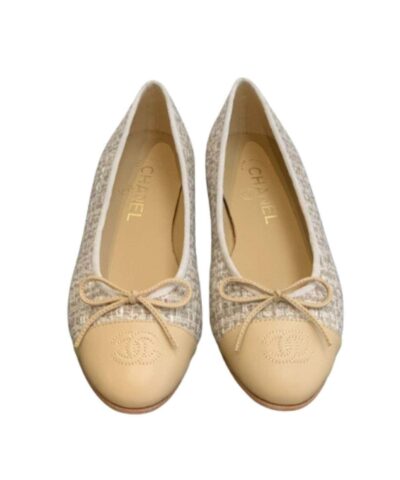 Chanel Ballet Flats Beige For Women