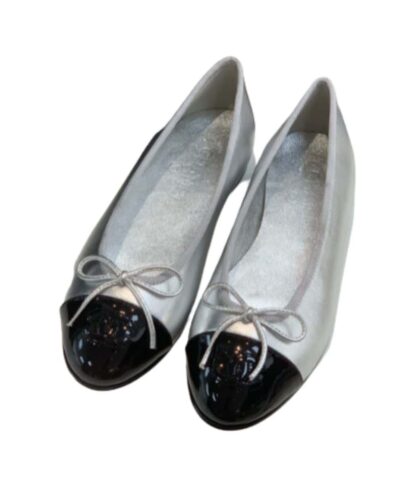 Chanel Ballet Flats Silver For Women