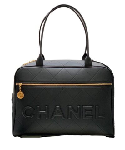 Chanel Maxi Bowling Bag Black For Women 45cm / 17.7in