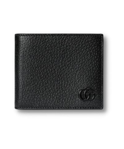 Gucci GG Marmont Bi-Fold Wallet Black For Men 4.3in/11cm 428726 1T56F 1000