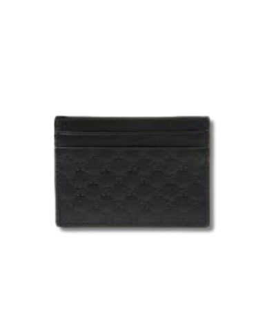 Gucci GG Ssima Card Case Black For Men 3.9in/10cm 262837 BMJ1N 1000