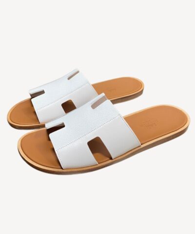 Hermes Oran Sandal White For Men