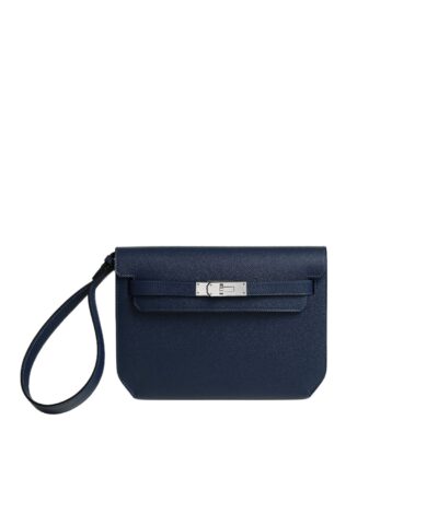 Hermes Garden Kelly Depeches 25 Pouch Blue Abysse For Men 25.4cm/10in – H078397CK7K