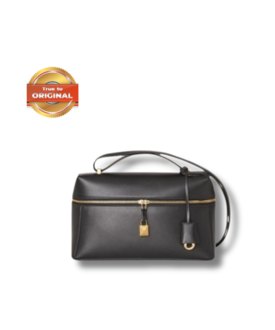 [True-to-ORIGINAL]Loro Piana Extra Bag L27 Black For Women 10.6 in/ 27 cm FAN3462 8000