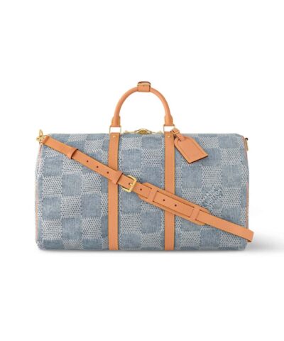 Louis Vuitton Keepall Bandouliere 50 Bag Blue For Men 19,7in/50cm N40739