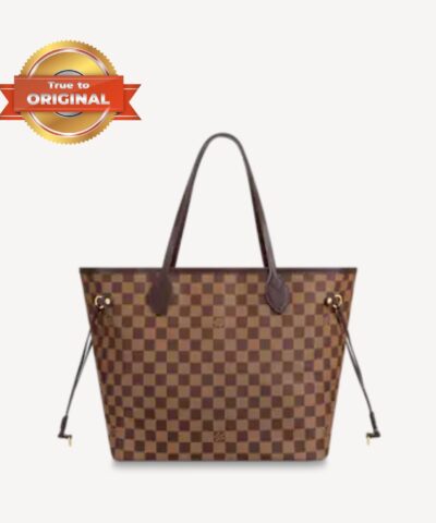 [True-to-ORIGINAL] Louis Vuitton Neverfull MM Tote Bag Brown For Women 12.5in/32cm LV N41357