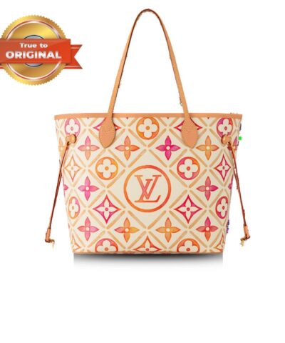 [True-to-ORIGINAL] Louis Vuitton Neverfull MM Bag Beige For Women 12.2in/31cm M25317
