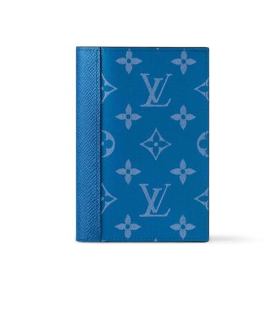 Louis Vuitton Passport Cover Wallet Blue For Men 3,9in/10cm M31030