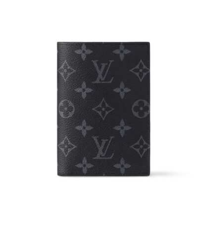 Louis Vuitton Passport Cover Wallet Black For Men 3,9in/10cm M64501