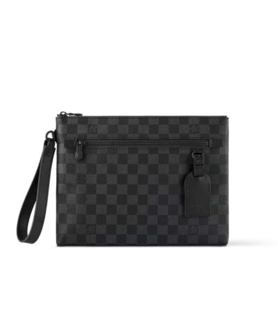Louis Vuitton Takeoff Pouch Wallet Black For Men 11.8in/30cm N40505