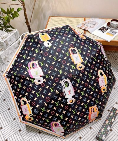 Louis Vuitton Monogram Printed Umbrella Black