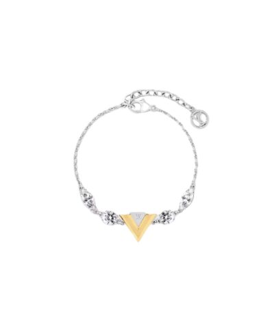 Louis Vuitton V For Vuitton Bracelet Gold/Silver Color For Women M1309A