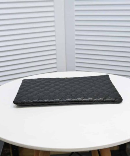 Alternative view of Chanel CO-CO Classic Pouch 27cm/10.6in Gold Toned Hardware For Women Black A82545 Y04059 C3906