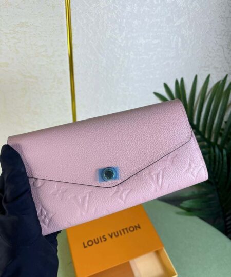 Louis Vuitton Sarah Wallet Combines Monogram Empreinte Rose Ballerine Pink For Women 19cm LV M61291