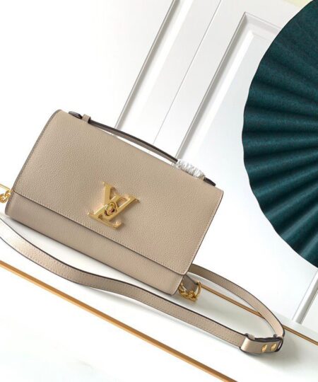Louis Vuitton Lockme Short Handle Bag Gold For Women M56136- 9.2 Inches/23.5 Cm