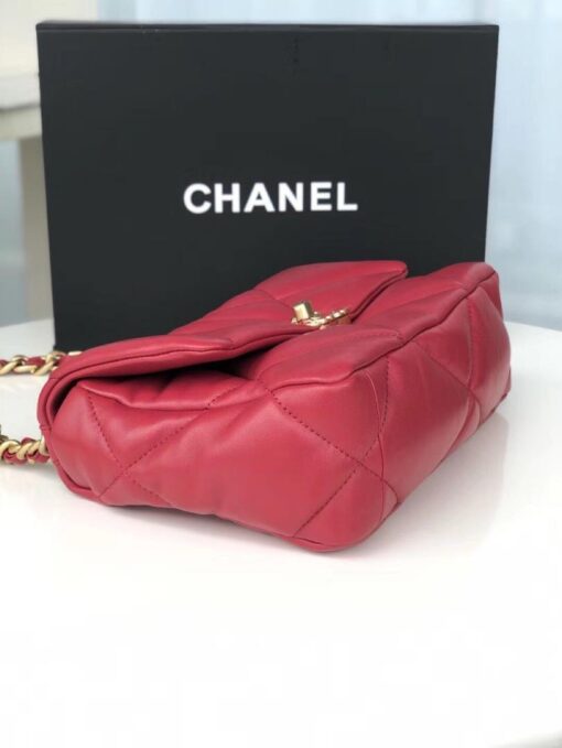 Chanel 19 Handbag 26cm Red For Women AS1160 - Image 4