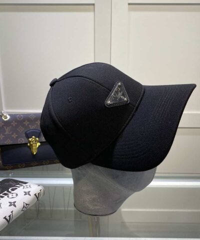 Prada Drill Baseball Cap Black Prada Cap