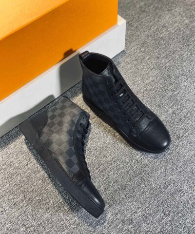 Louis Vuittion Match-Up Sneaker Boot Black For Men LV