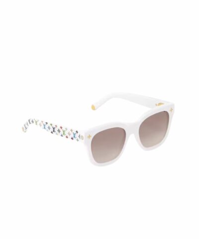 Louis Vuitton LV x TM My Monogram Multicolor Square Sunglasses White For Women Z2725W