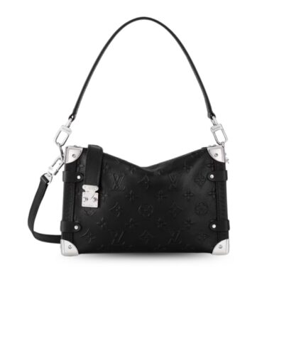 Louis Vuitton Side Trunk MM Handbag Black For Women 9.3in/24cm M14572