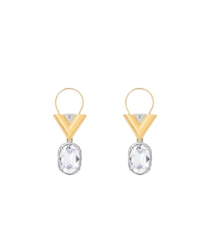 Louis Vuitton V for Vuitton Earrings Golden For Women M02261