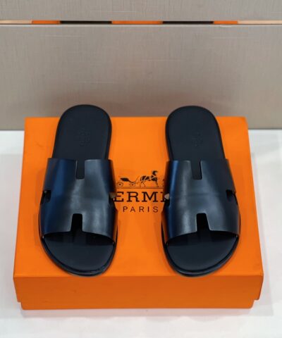 Hermes Izmir Sandal Black For Men H041141ZH01415