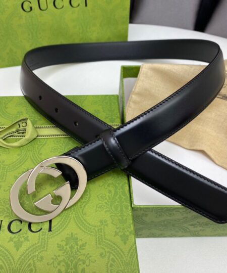 Gucci Belt With Interlocking G Black For Women, Women Belt
