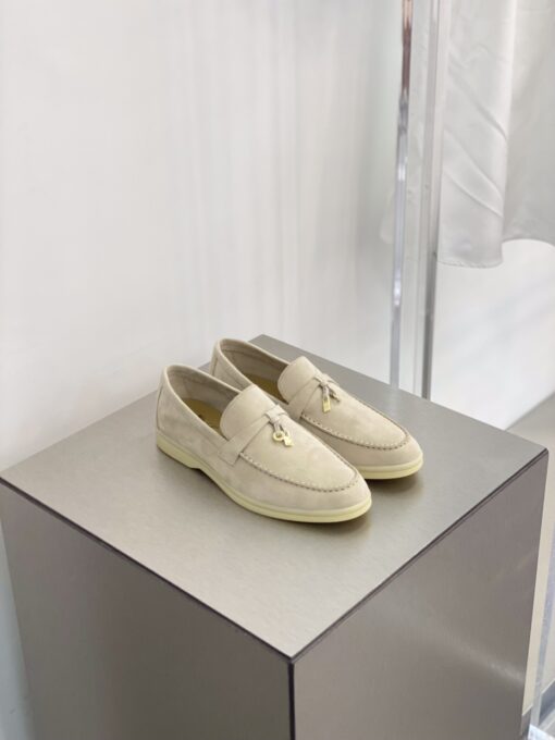 Loro Piana Summer Charms Walk Loafers Beige For Women – FAE5444 2096 - Image 5