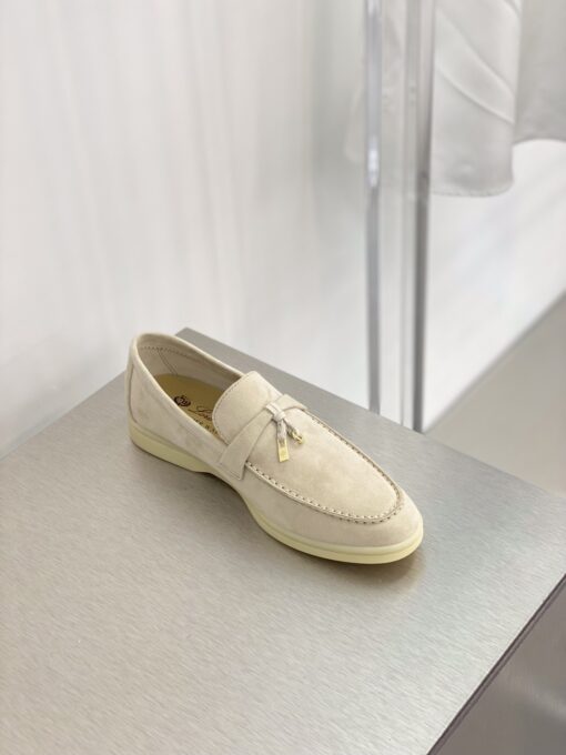 Loro Piana Summer Charms Walk Loafers Beige For Women – FAE5444 2096 - Image 3