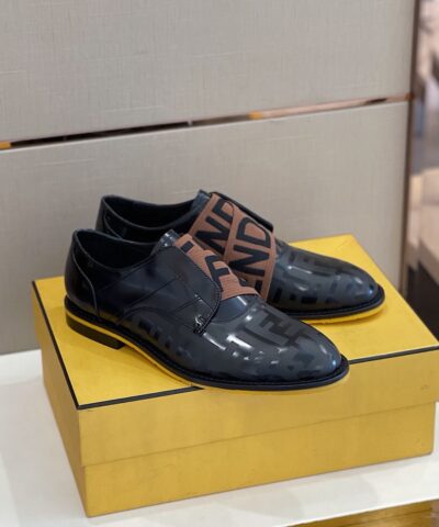 Fendi Force Domino Shoes Black/Brown For Men