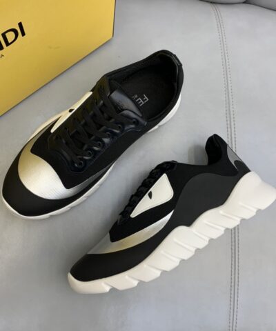 Fendi Force Low Tops Sneakers Black/Grey For Men