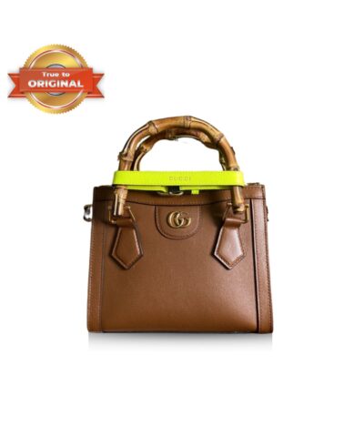 [True-to-ORIGINAL] Gucci Diana Mini Tote Bag Brown For Women 8in/20cm GG 702732 U3ZDT 2185
