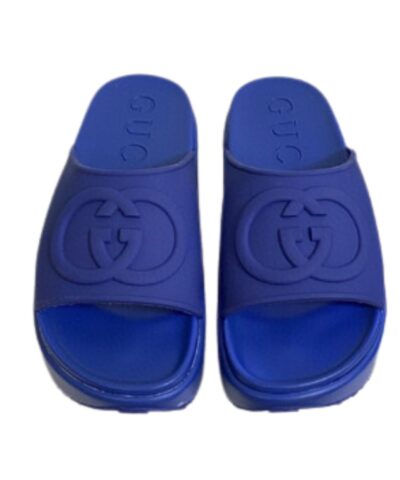 Gucci Interlocking G Slide Sandal Blue For Men