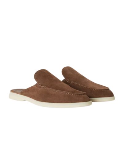 Loro Piana Babouche Walk Loafers Brown For Men FAM3488